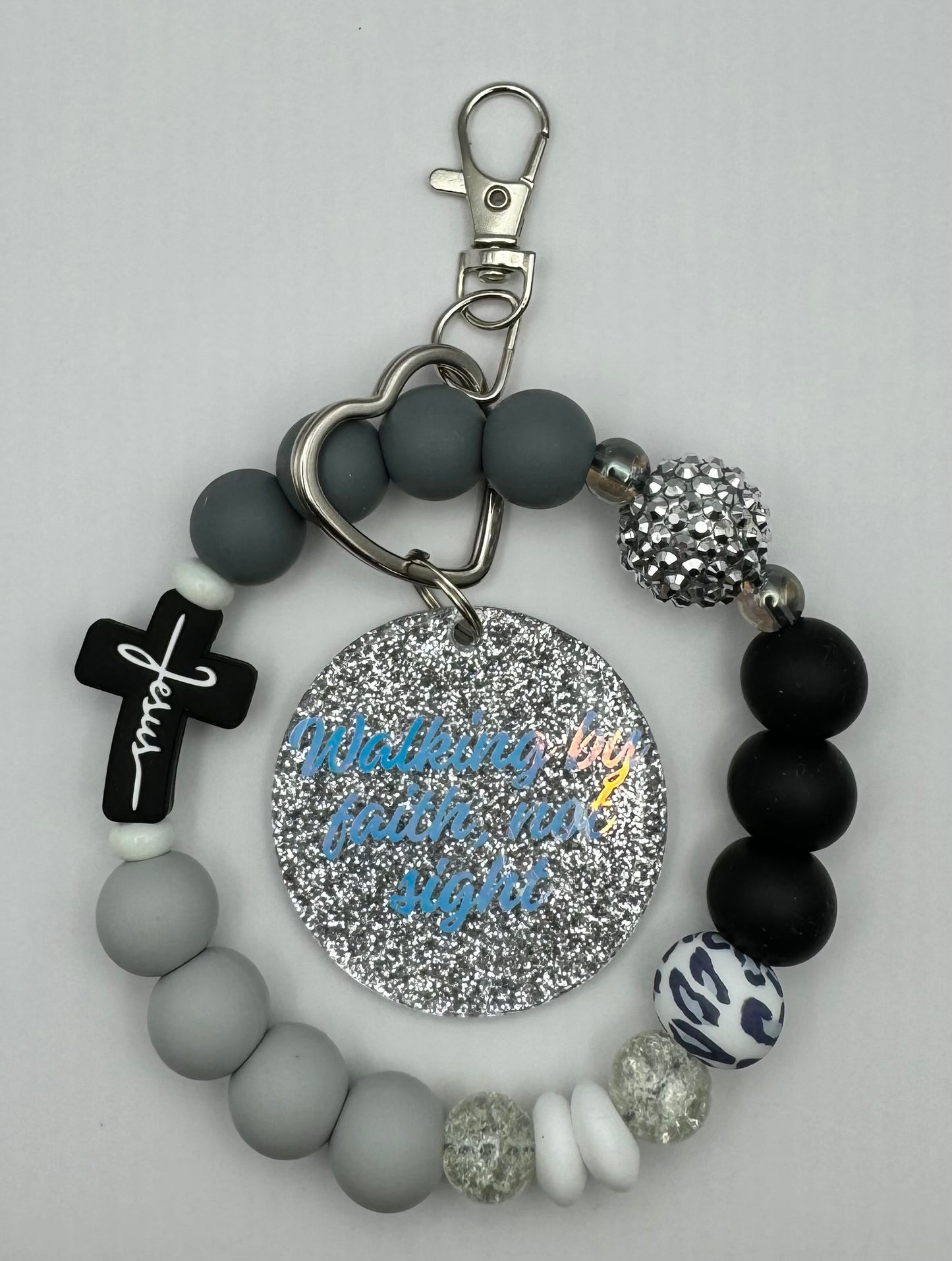 WALKING BY FAITH NOT BY SIGHT WRISTLET/keychain/Wristlet/Jesus Wristlet