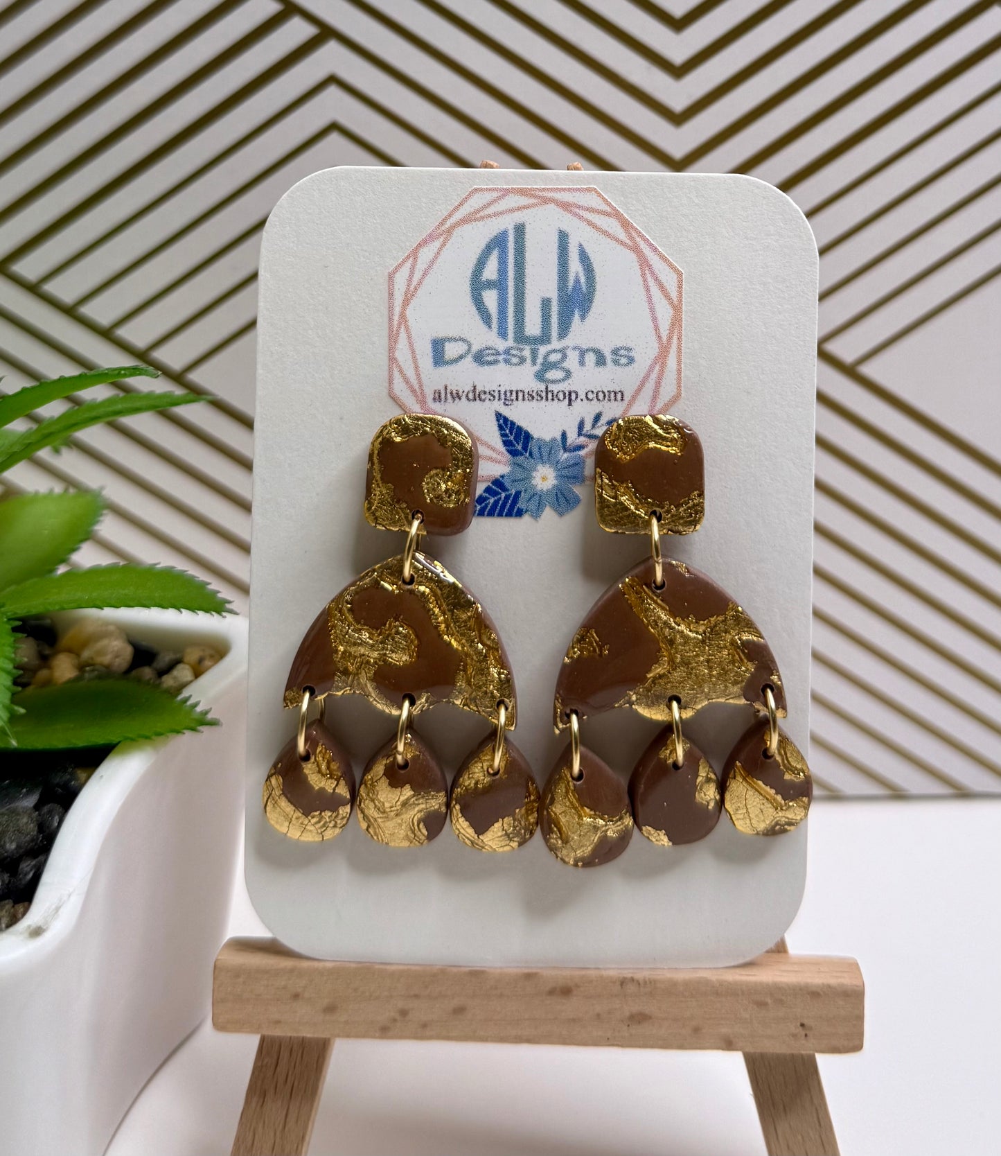 Golden savannah/Desert mirage/ Sunlit canyon /statement clay earrings