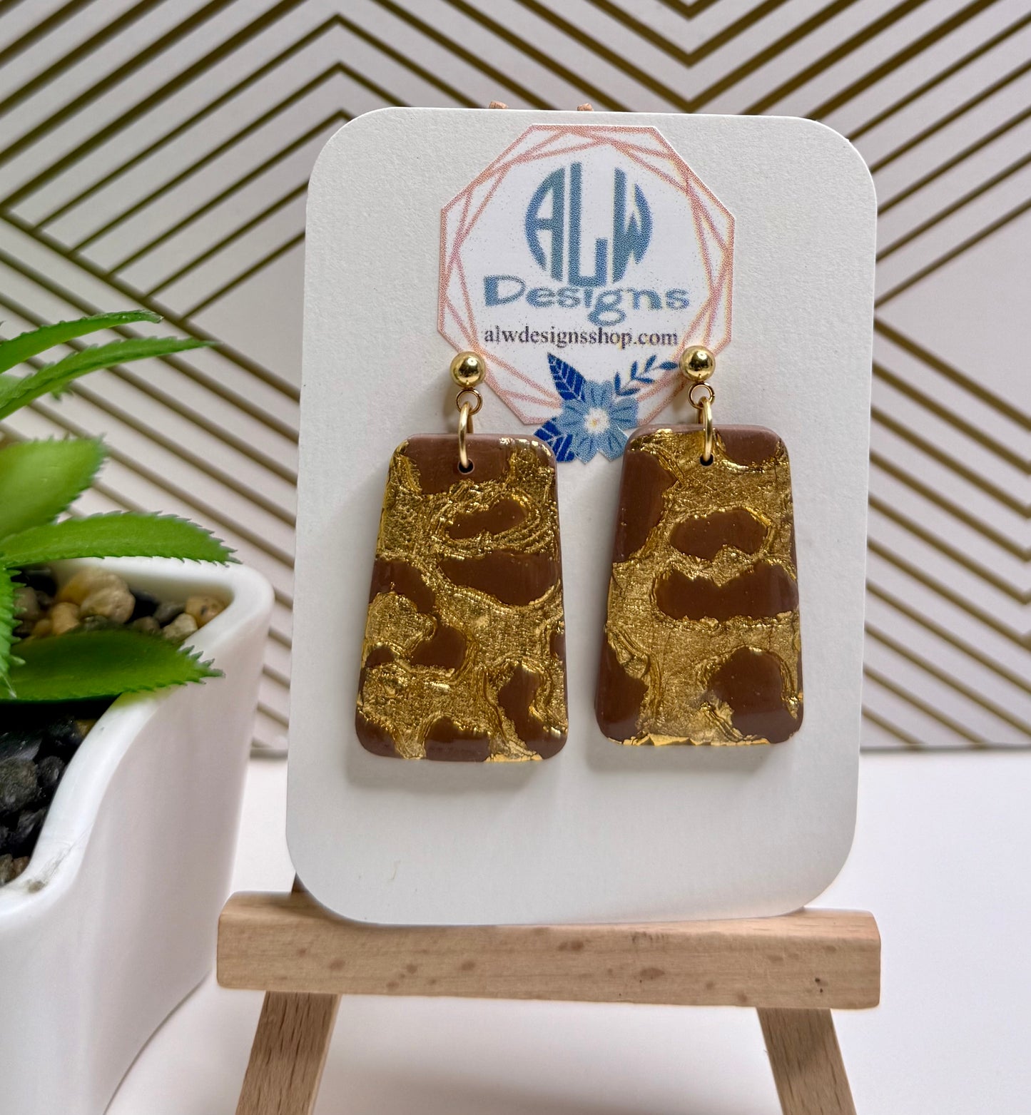 Golden savannah/Desert mirage/ Sunlit canyon /statement clay earrings