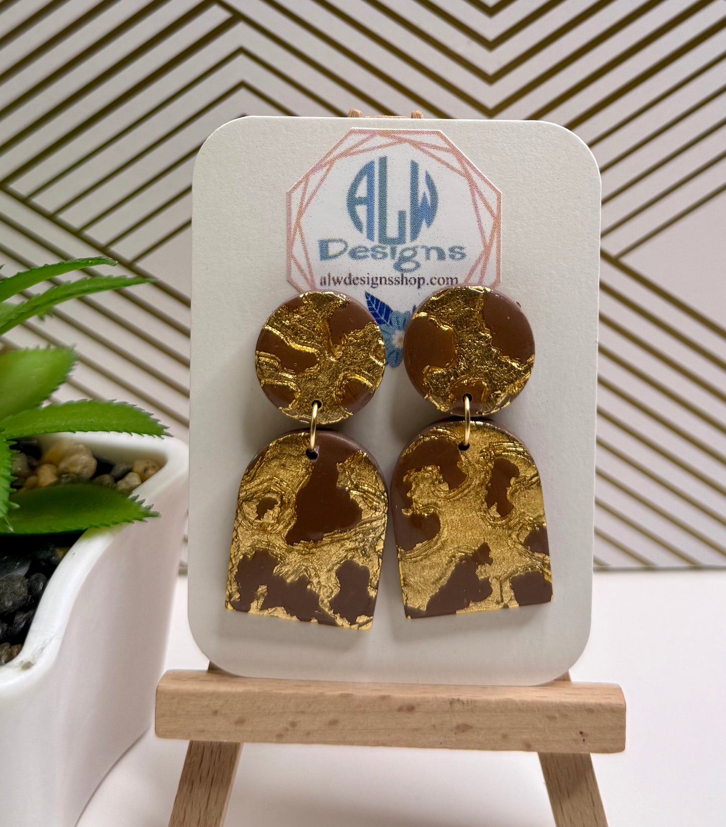 Golden savannah/Desert mirage/ Sunlit canyon /statement clay earrings