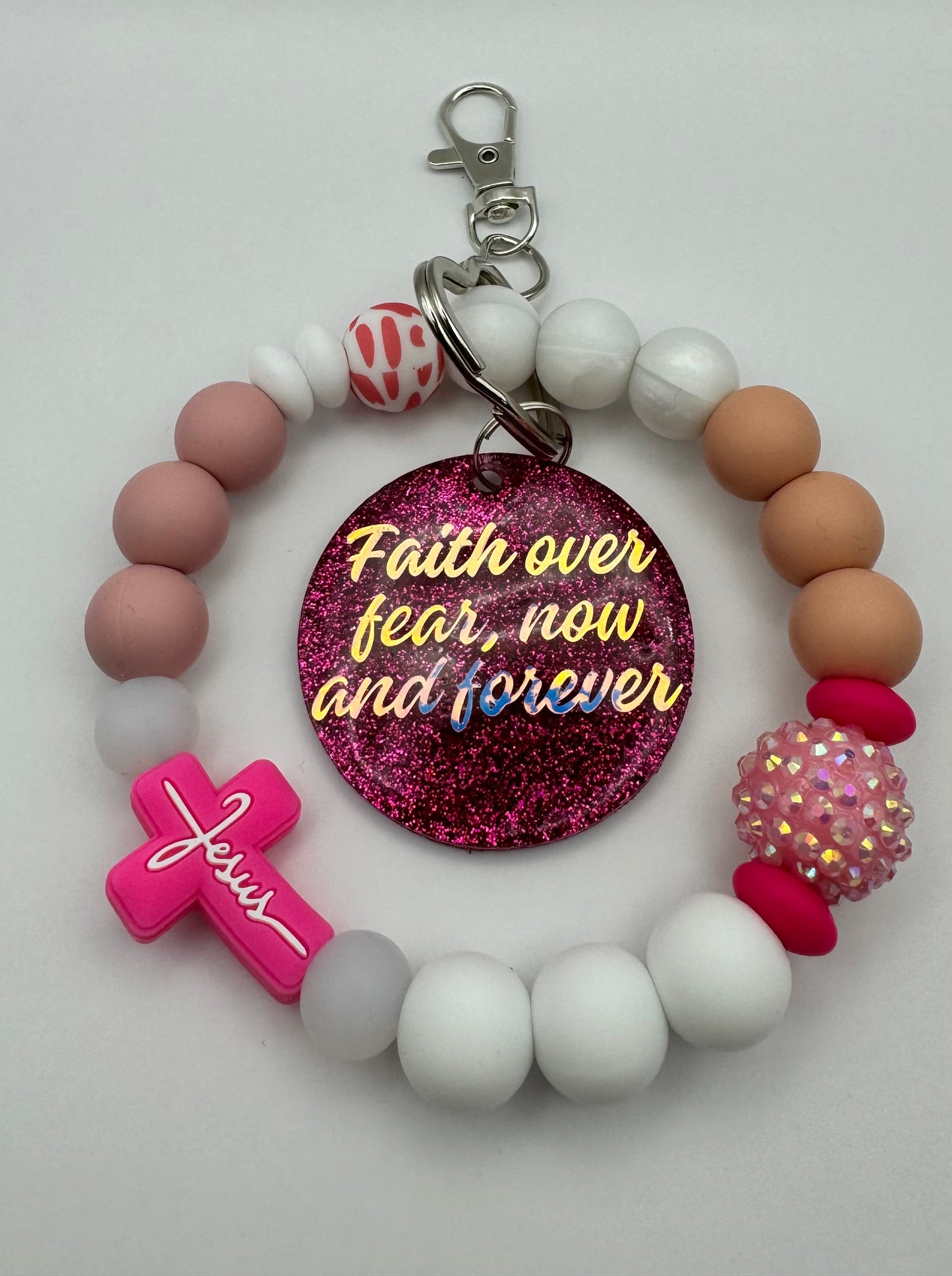 FAITH OVER FEAR WRISTLET/KEYCHAIN/JESUS WRISTLET