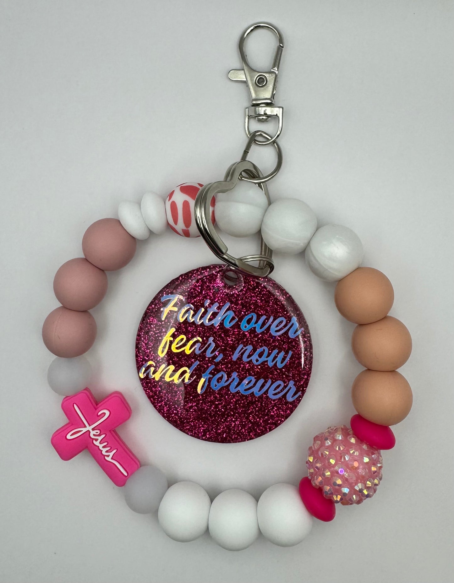 FAITH OVER FEAR WRISTLET/KEYCHAIN/JESUS WRISTLET