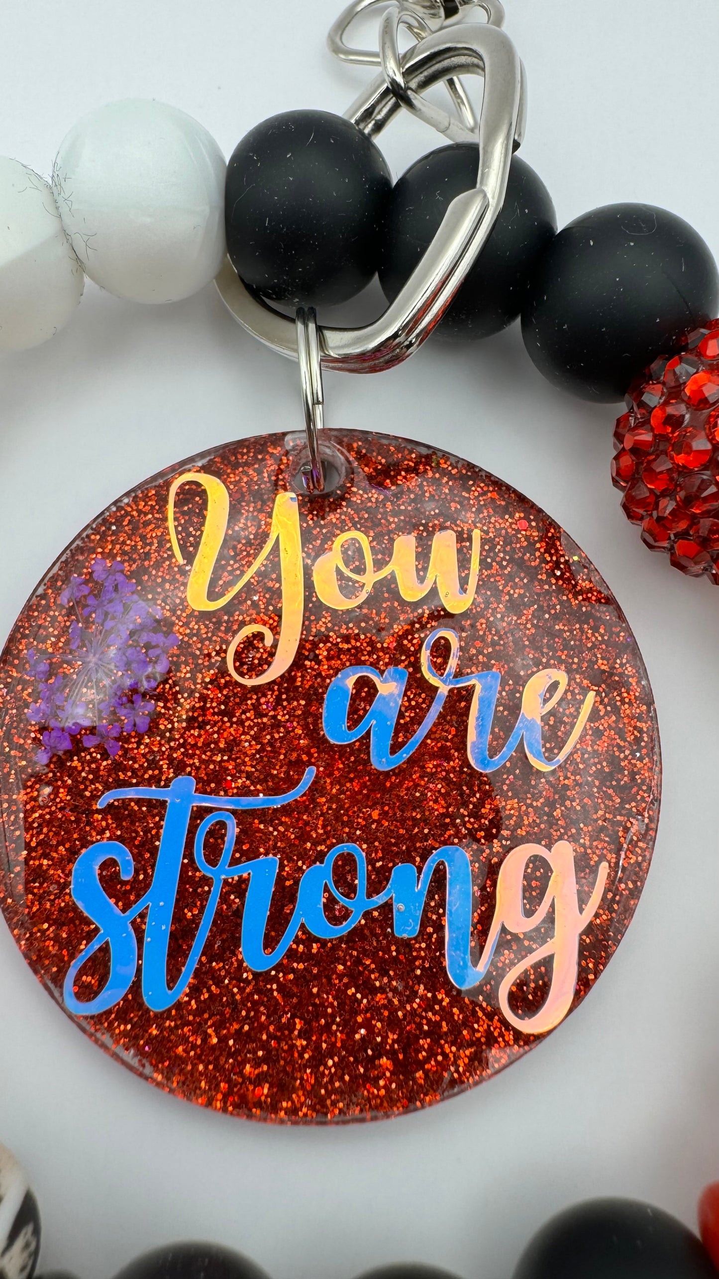 You are strong wristlet/wristlet keychain/Jesus wristlet/ Keychain
