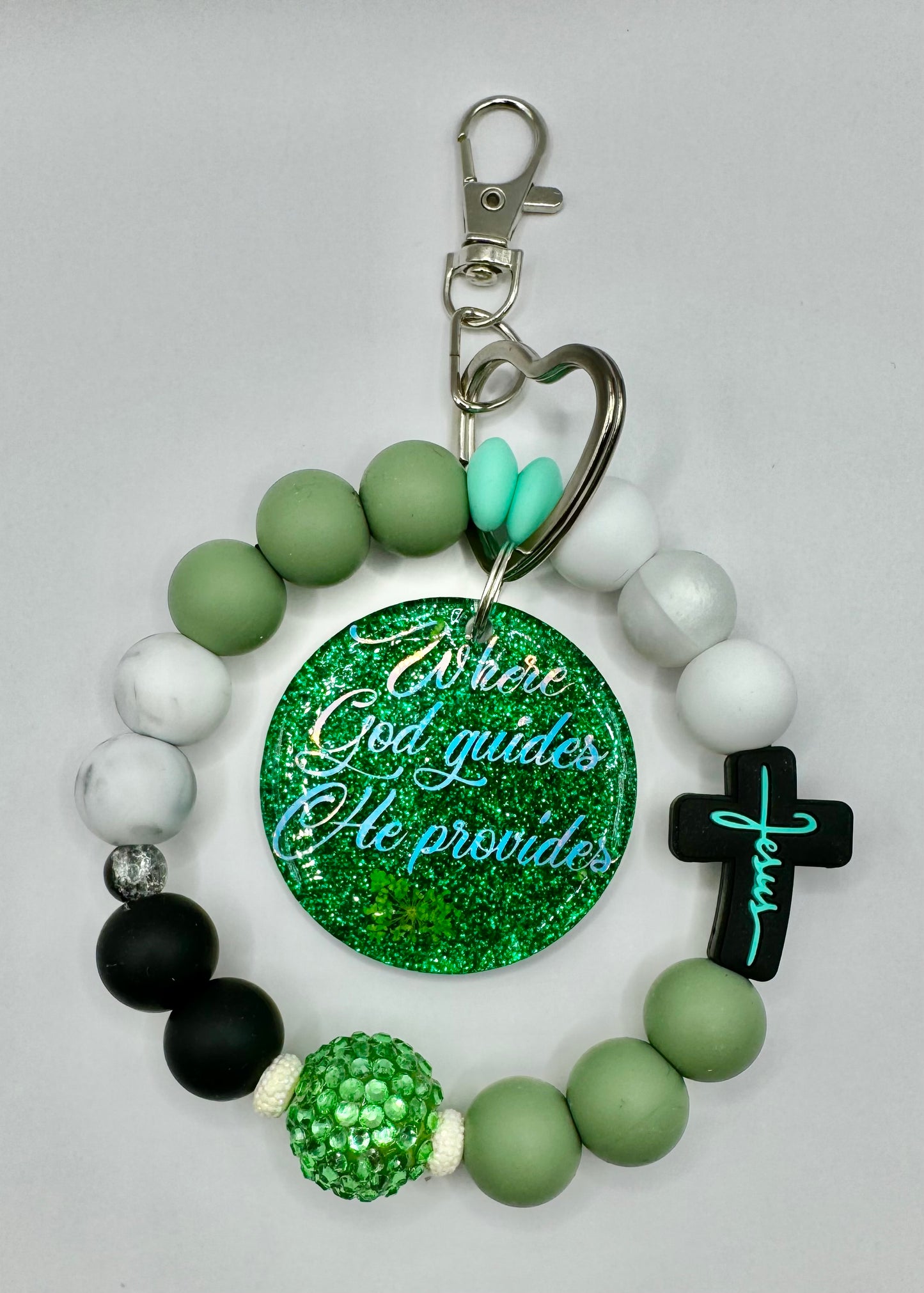 WHERE GOD GUIDES HE PROVIDES WRISTLETS/KEYCHAIN/WRISTLET/JESUS WRIATLET