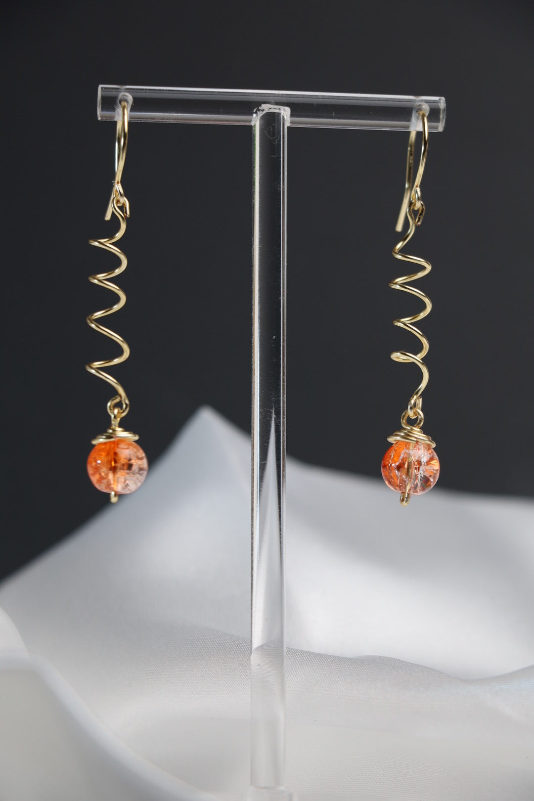 Tangerine Twist Drop Earrings