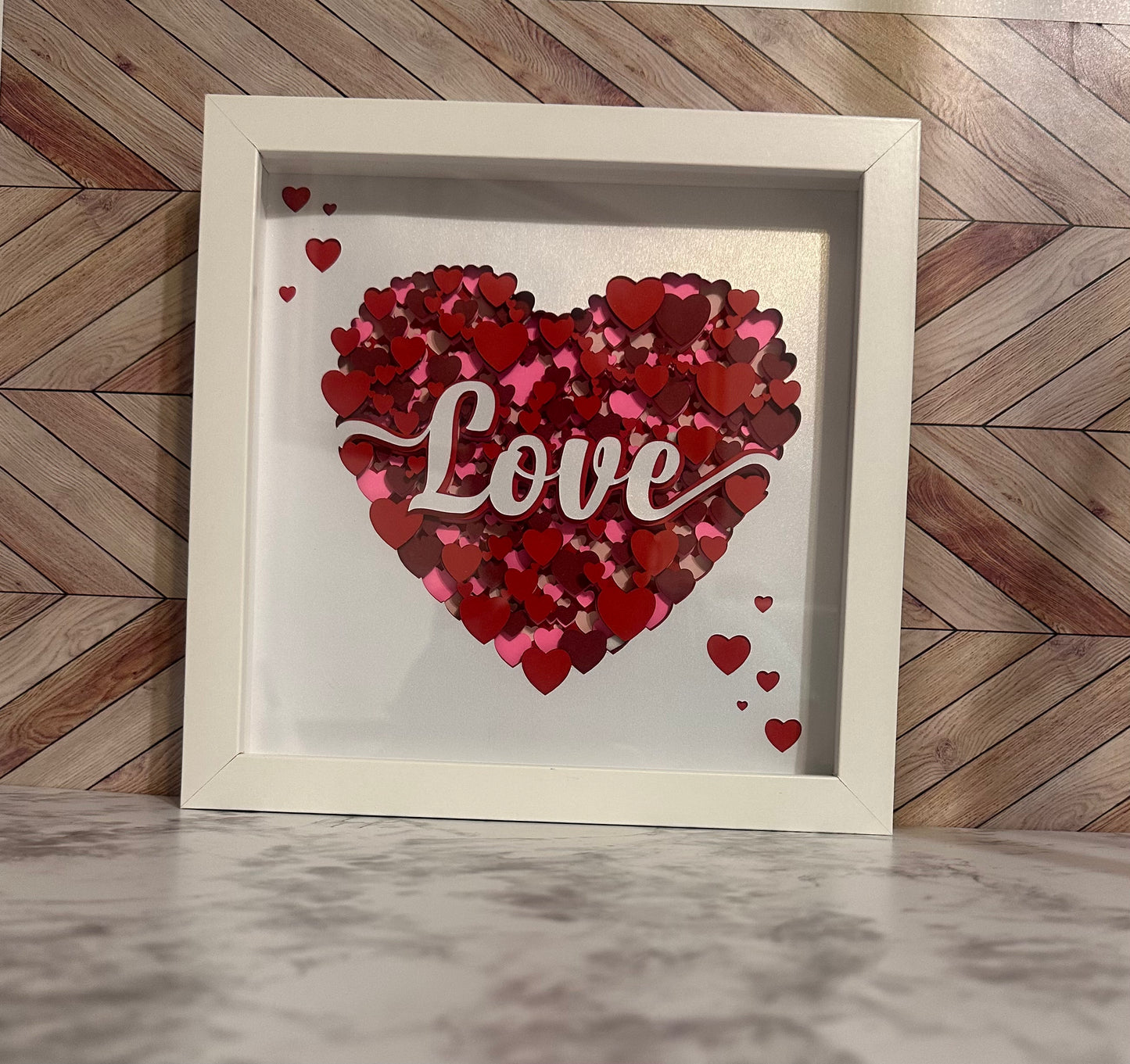 Love shadow box frame