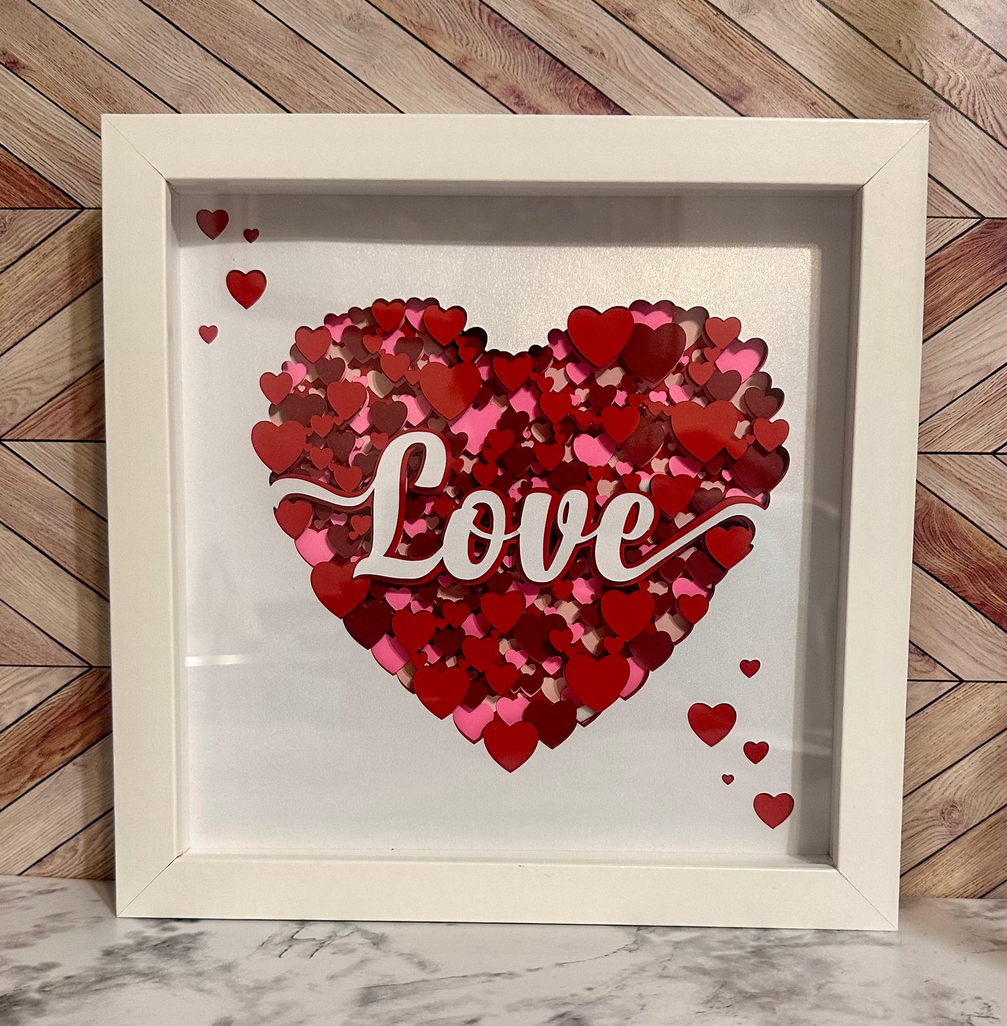 Love shadow box frame