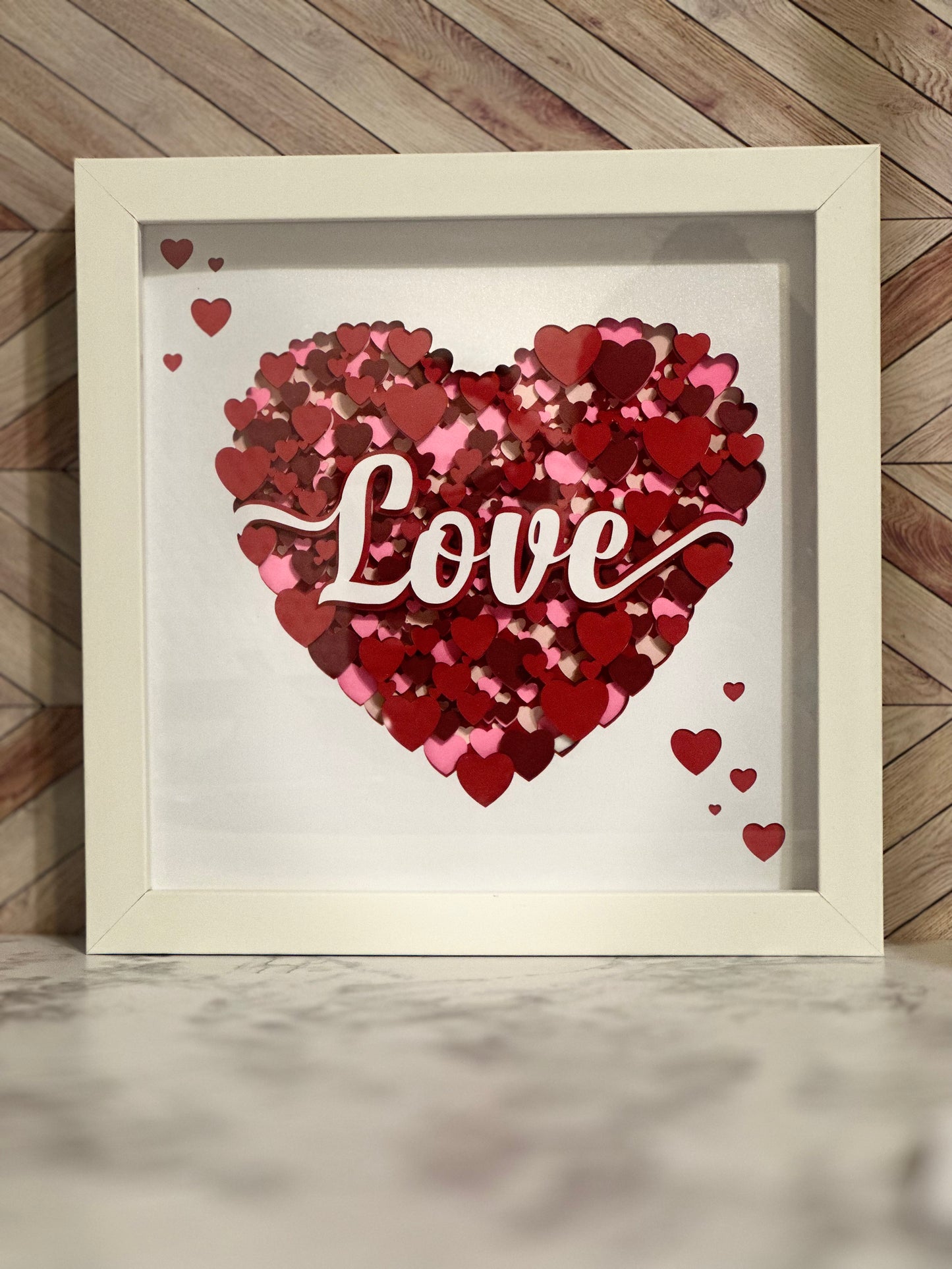 Love shadow box frame