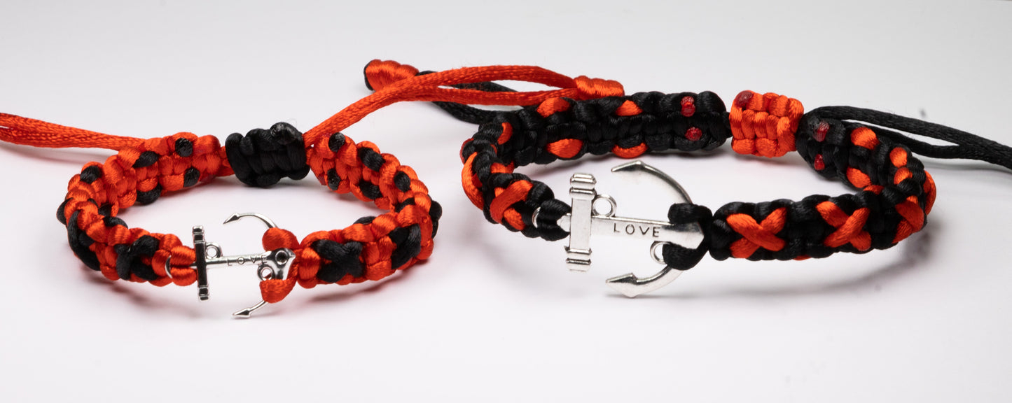 LOVE BRACELET,COUPLE BRACELET,NAUTICAL BRACELET,SAILOR BRACELET,MACRAME BRACELET