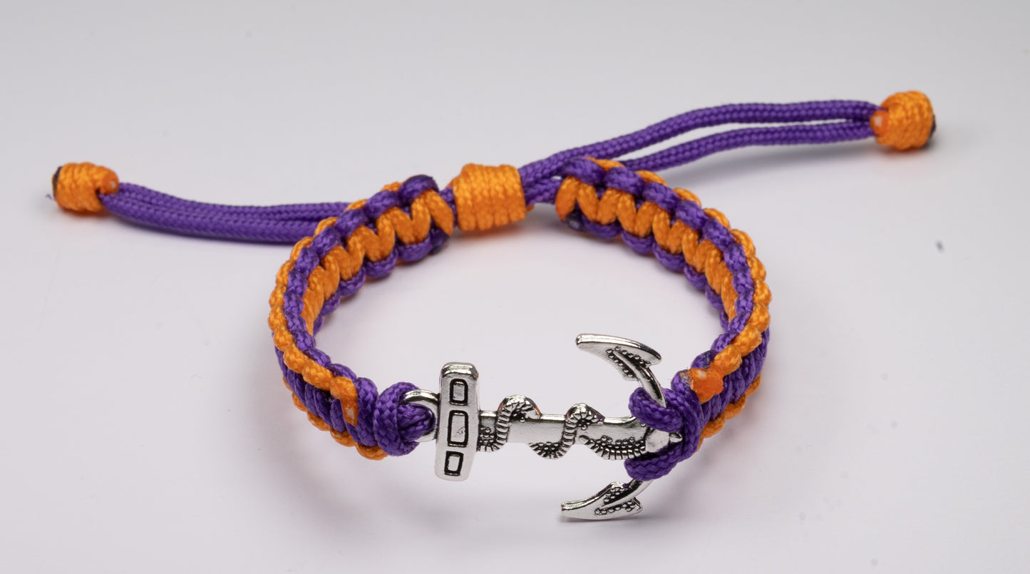 MACRAME BRACELET|GIFT FOR HIM |ORANGE,PURPLE,HANDMADE WITH LOVE