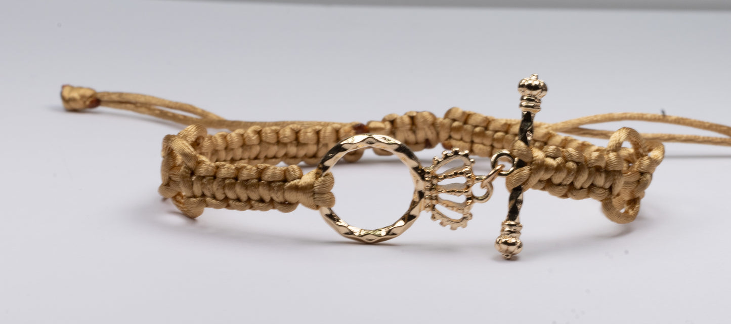 CROWN BRACELET,MACRAME BRACELET