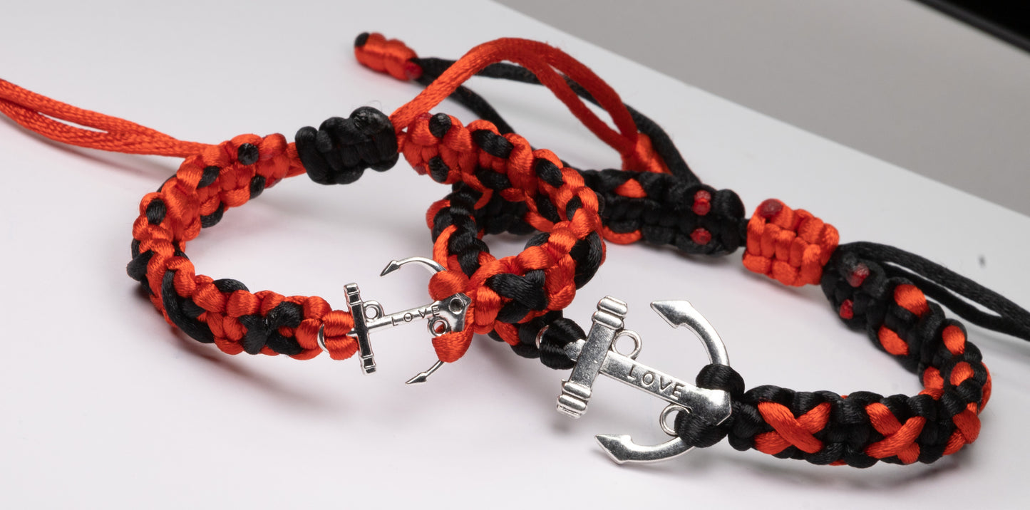 LOVE BRACELET,COUPLE BRACELET,NAUTICAL BRACELET,SAILOR BRACELET,MACRAME BRACELET