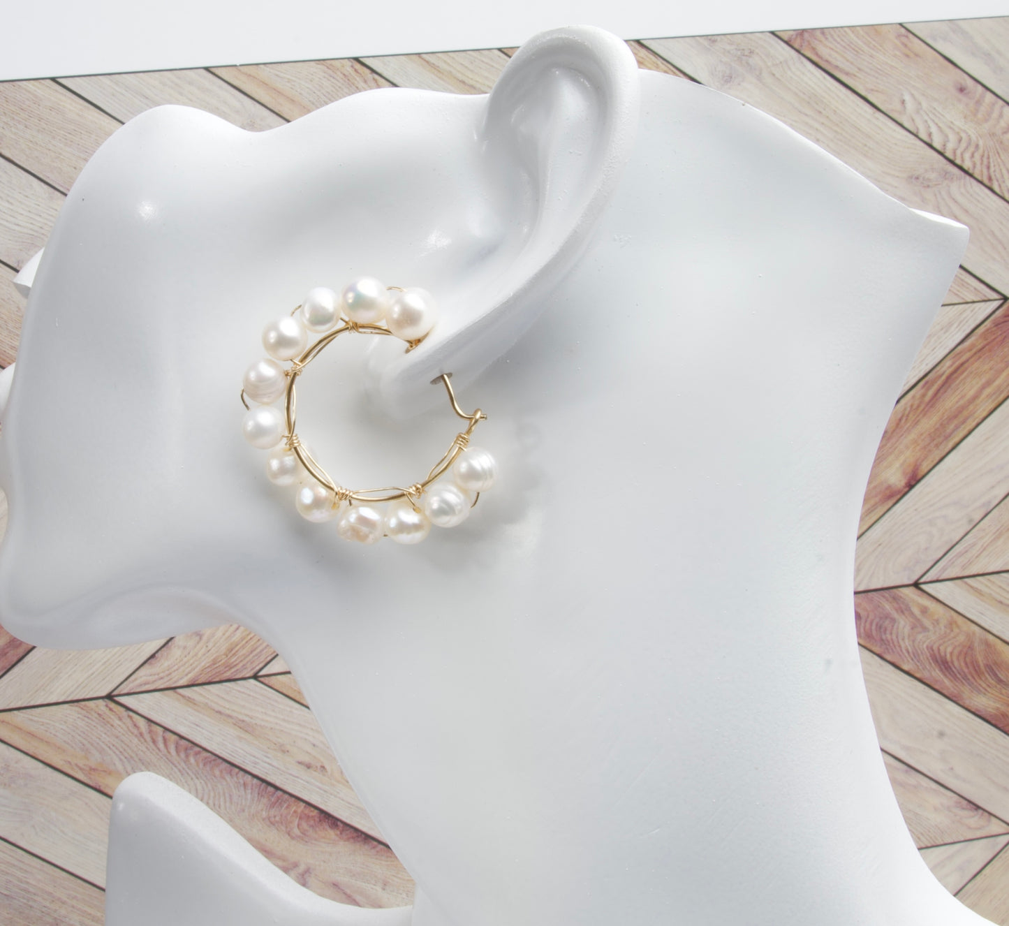 Wire wrapped earrings,cultured pearl earrings, hand made jewelry, fashion jewelry