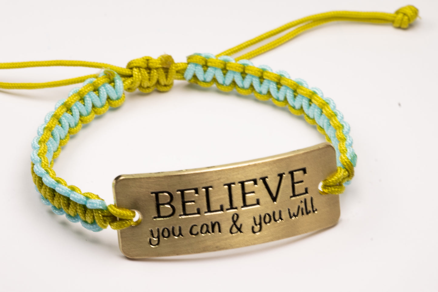 Believe you can and you will bracelet,gift for her, fashion jewelry,handmade bracelet