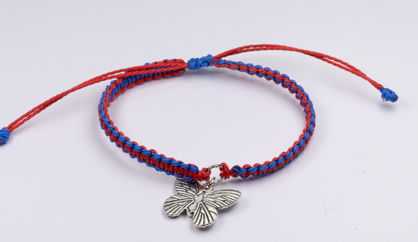 BUTTER FLY BRACELET,MACRAME BRACELET,GIFT FOR HER