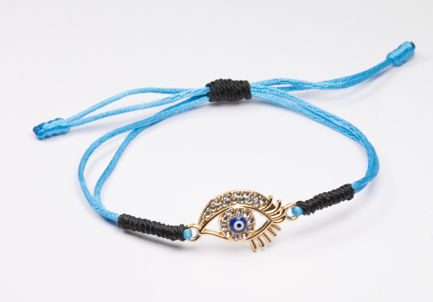 Evil eye macrame bracelet