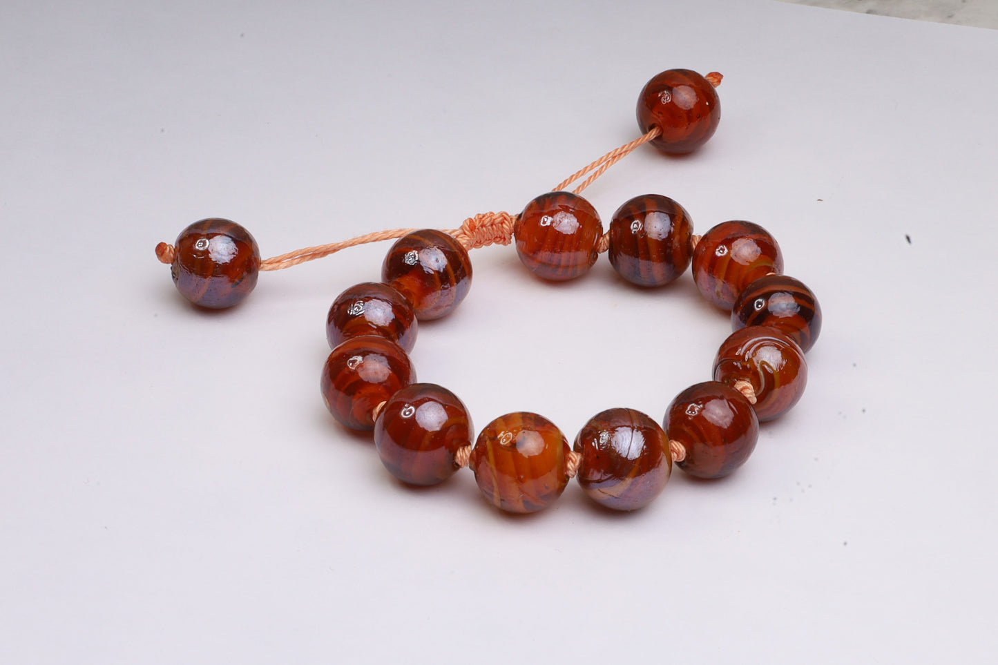 Orange macrame bracelet, adjustable bracelet,gift for her