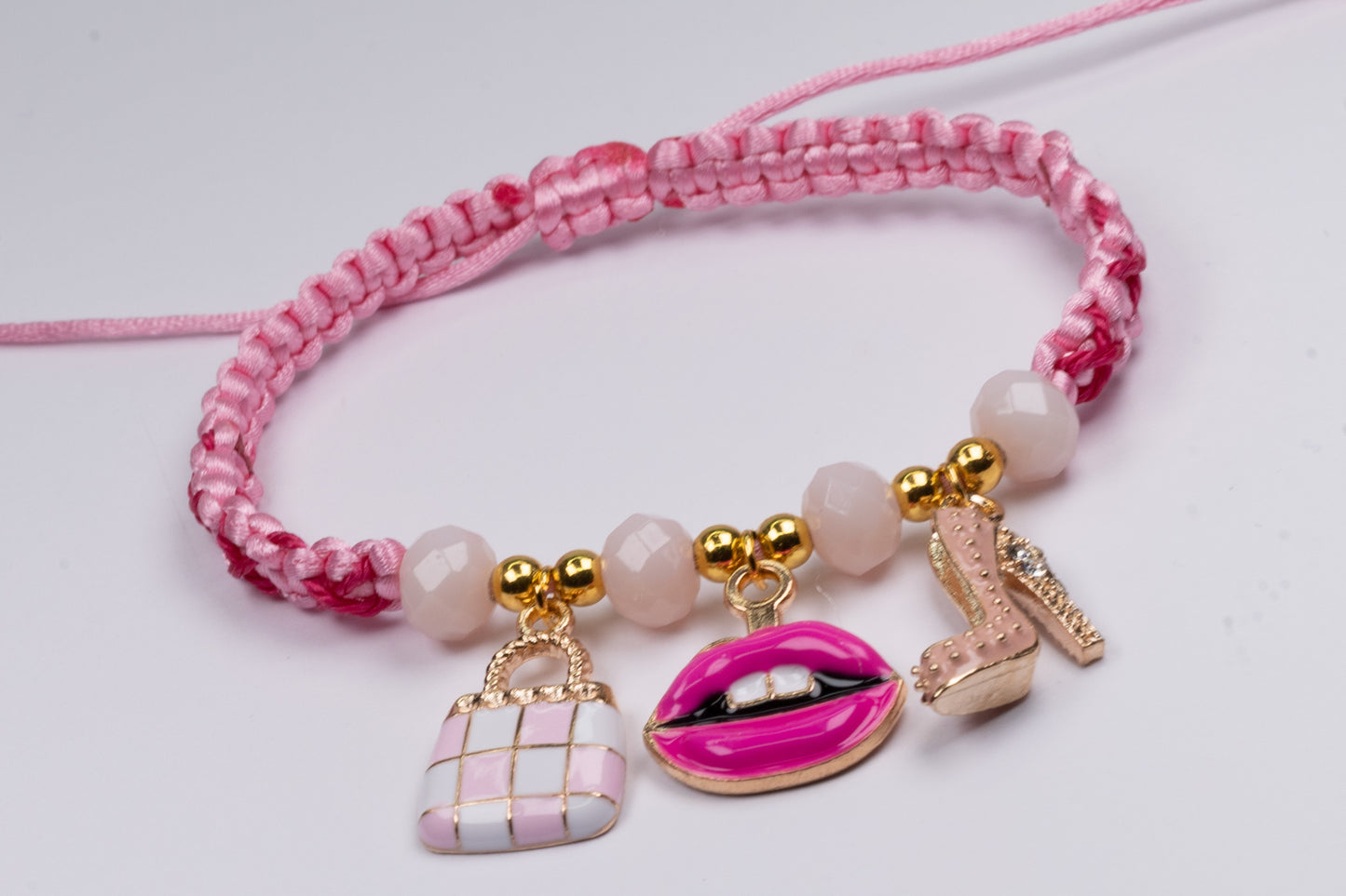 women’s Makeup lip,lipstick bracelet,macrame bracelet,gift for her