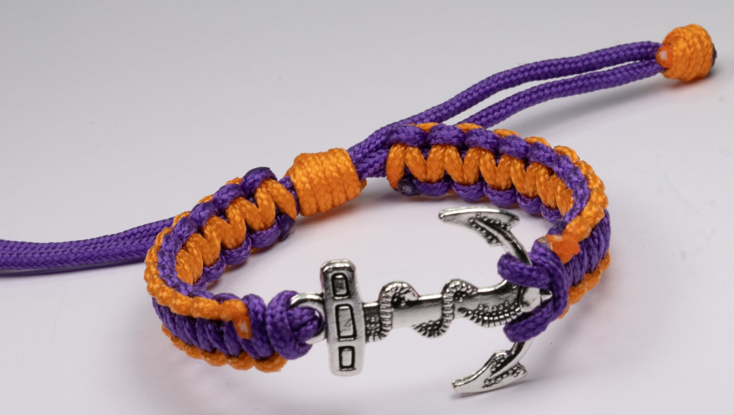 MACRAME BRACELET|GIFT FOR HIM |ORANGE,PURPLE,HANDMADE WITH LOVE