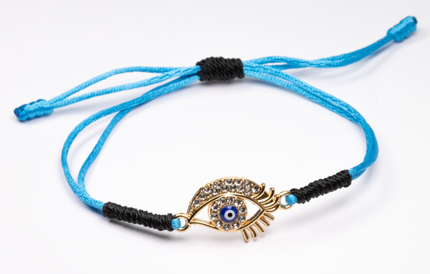 Evil eye macrame bracelet