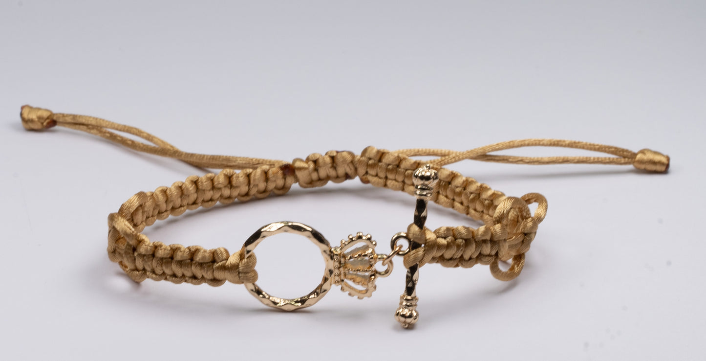 CROWN BRACELET,MACRAME BRACELET