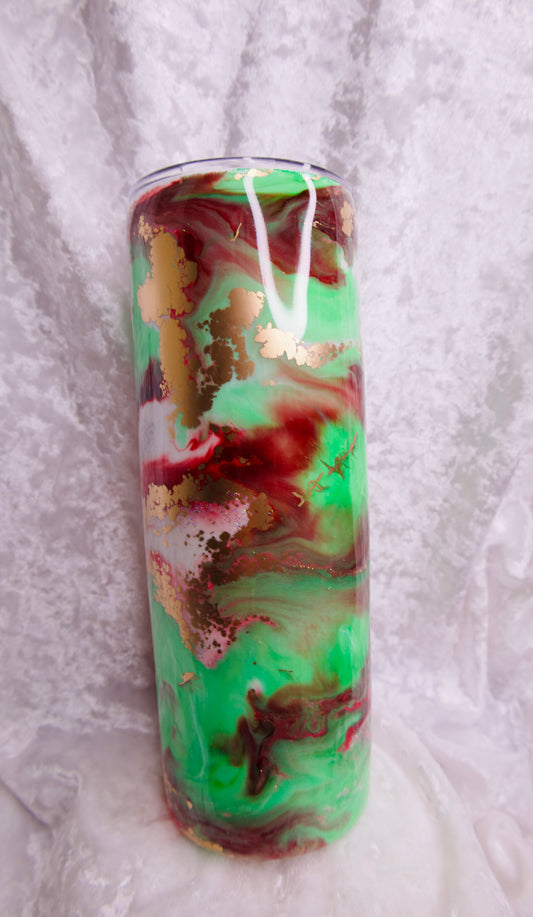 20 Oz Christmas Swirl Tumbler