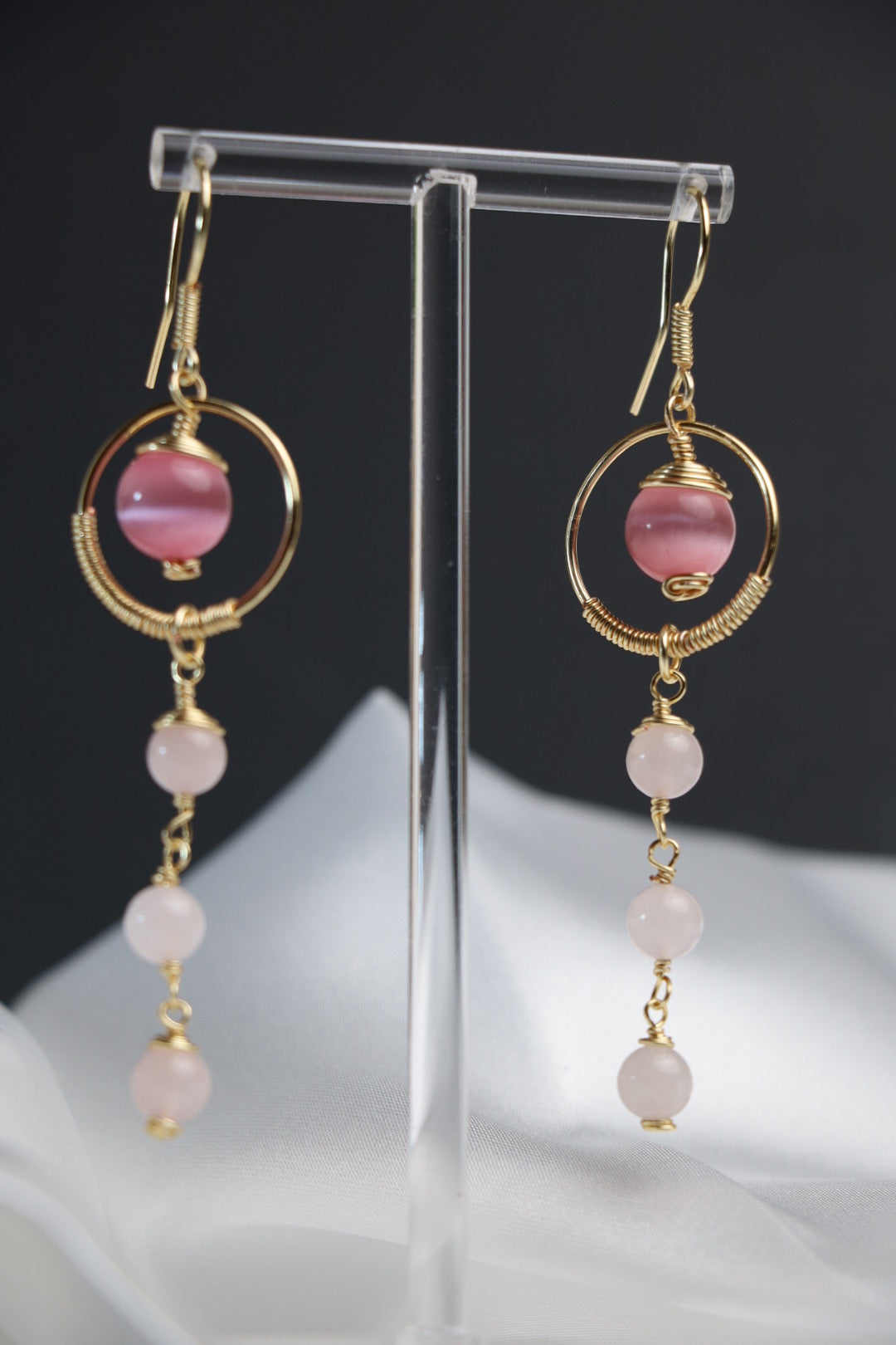 Rosewater Radiance Dangle Earrings