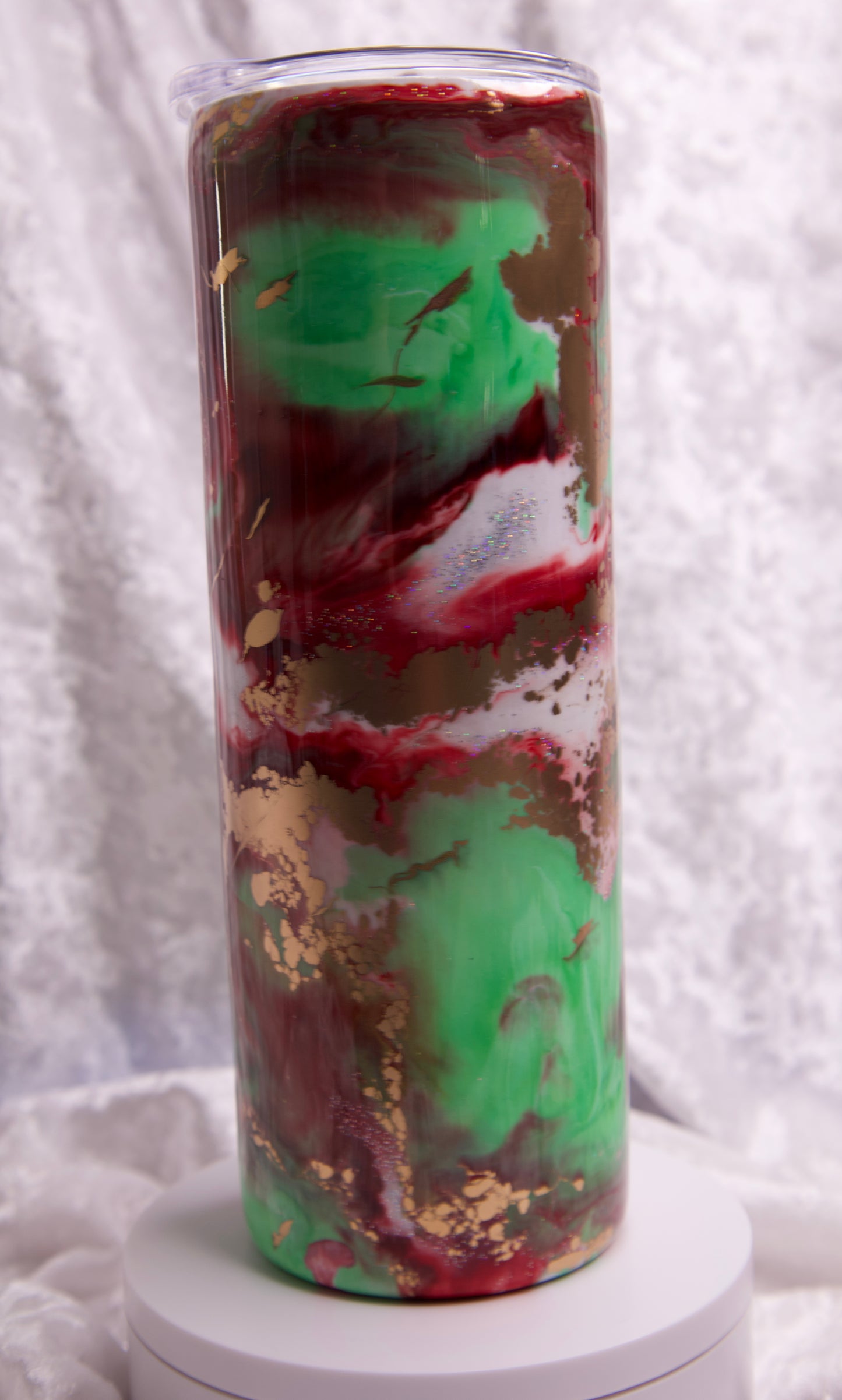 20 Oz Christmas Swirl Tumbler