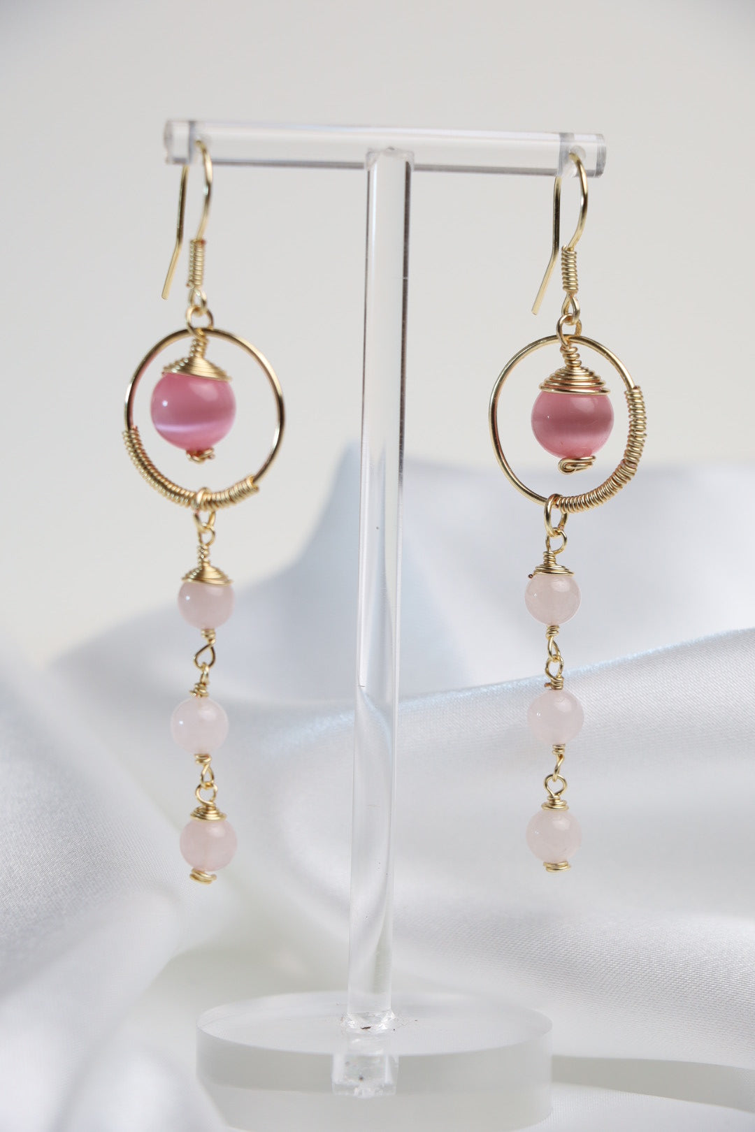 Rosewater Radiance Dangle Earrings