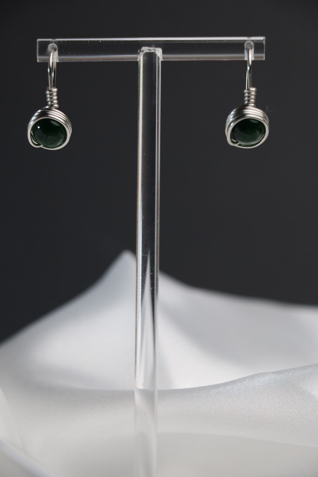 Emerald Night Wrapped Earrings