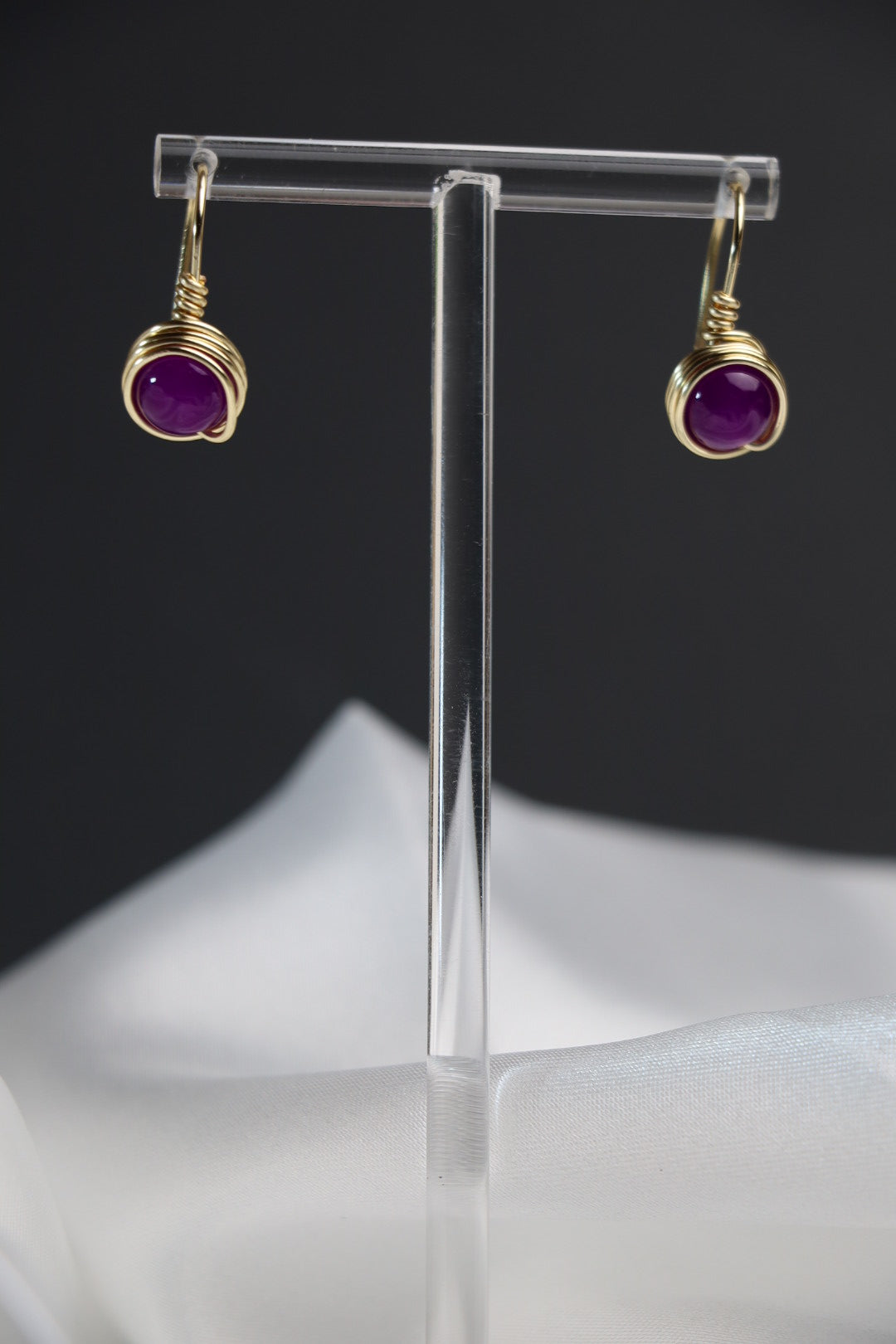 Royal Orchid Wrapped Earrings