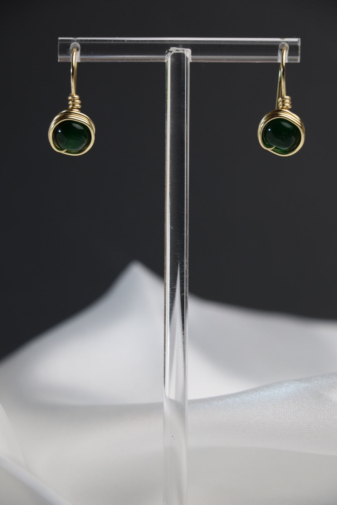 Emerald Night Wrapped Earrings