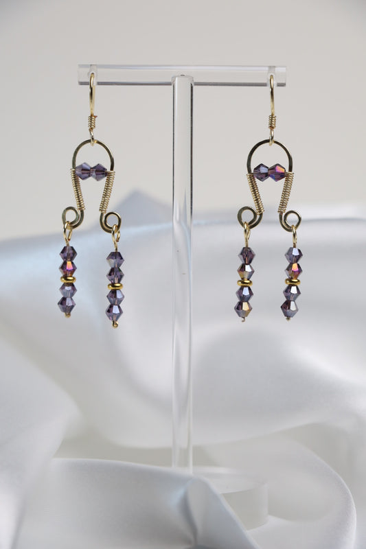 Amethyst Dusk Dangle Earrings