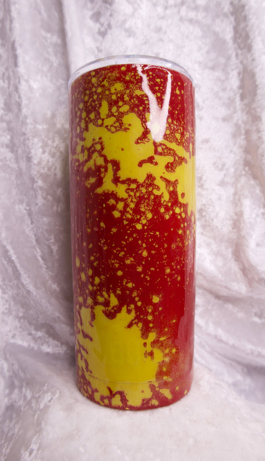 20 Oz Power Wash red and yellow epoxied Tumbler