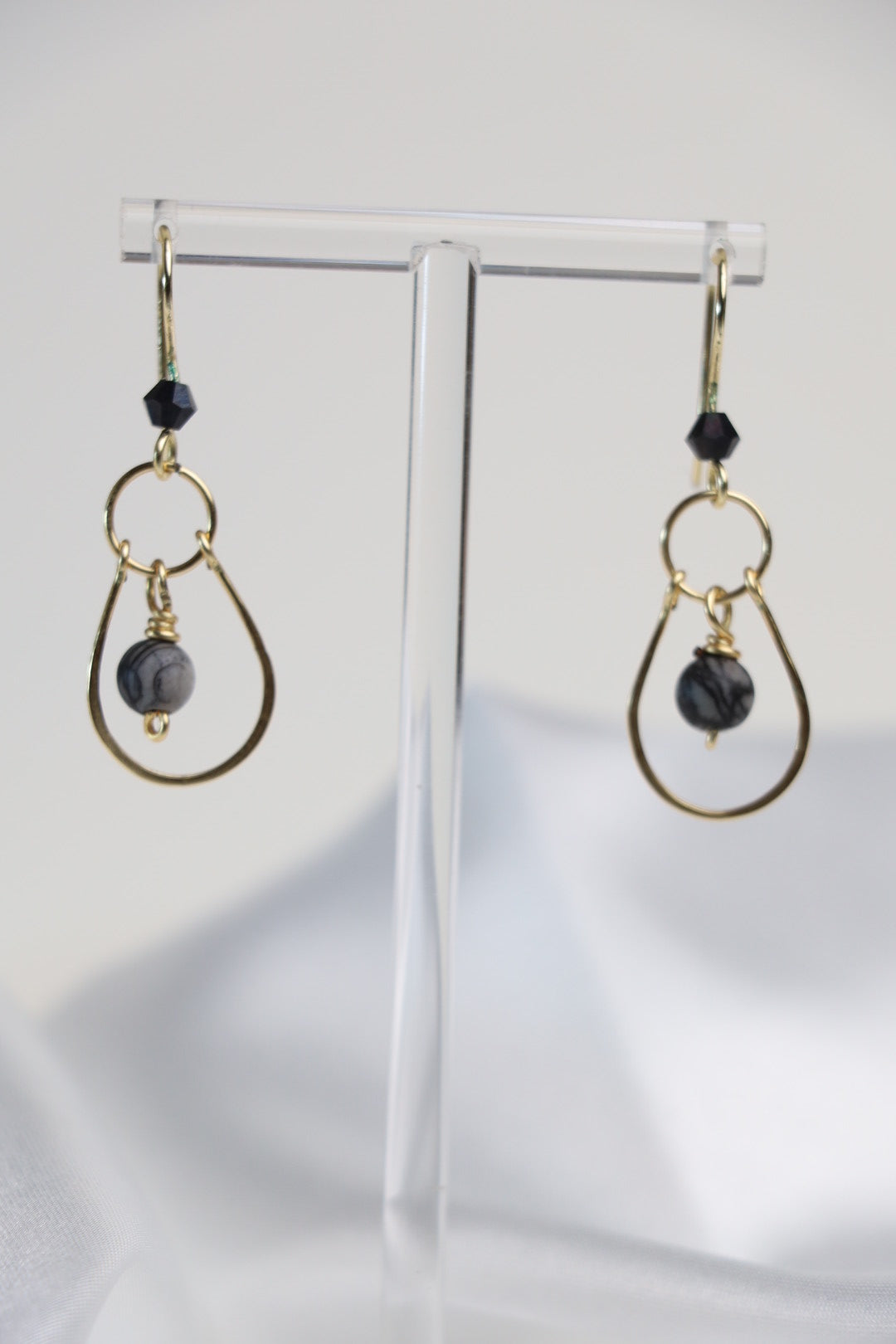 Midnight Teardrop Elegance Earrings