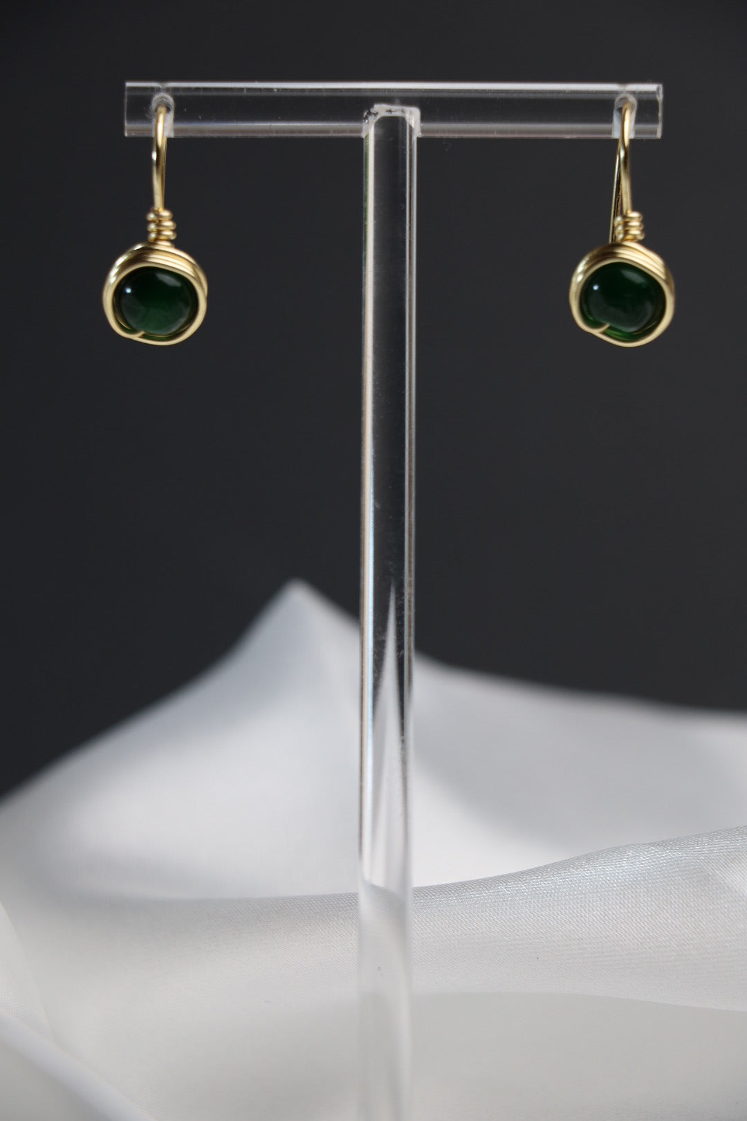 Emerald Night Wrapped Earrings