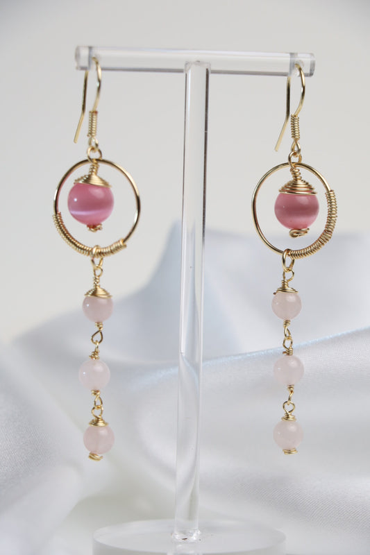 Rosewater Radiance Dangle Earrings