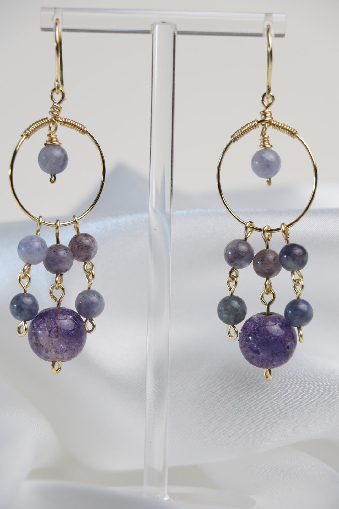 Lavender Moon Chandelier Earrings