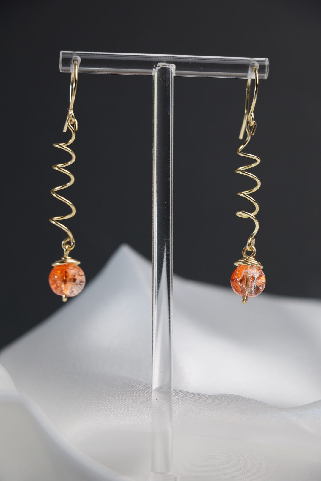 Tangerine Twist Drop Earrings