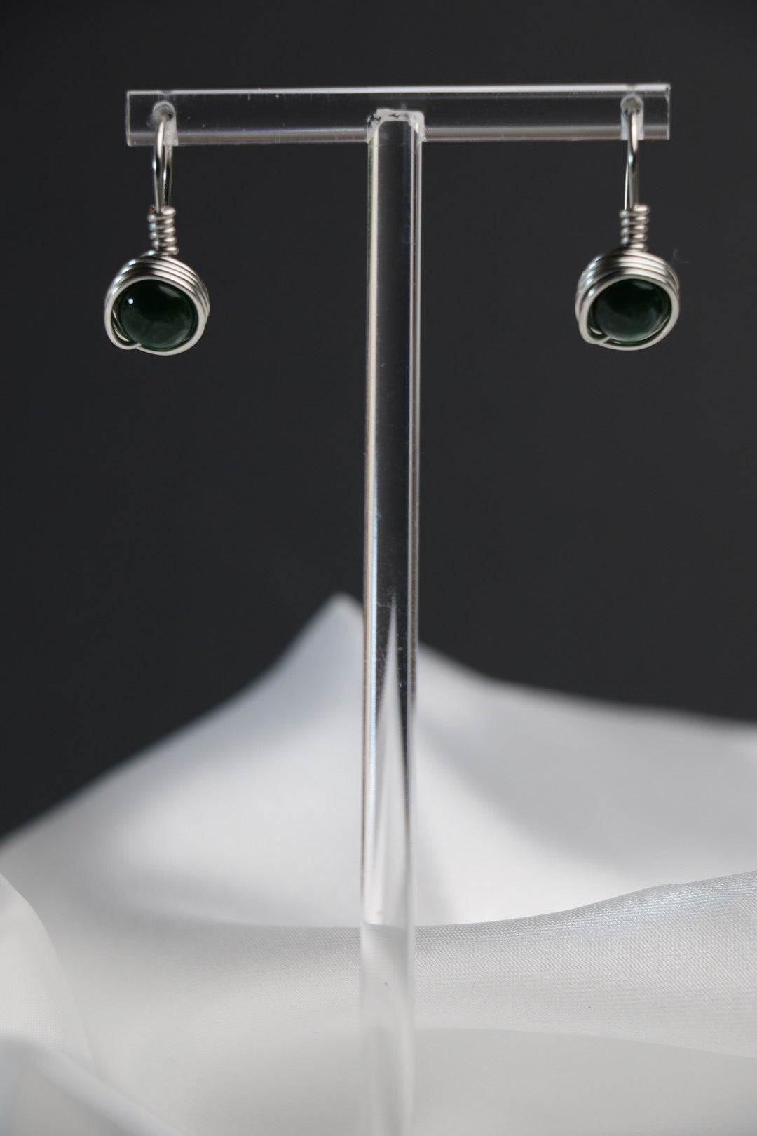 Emerald Night Wrapped Earrings
