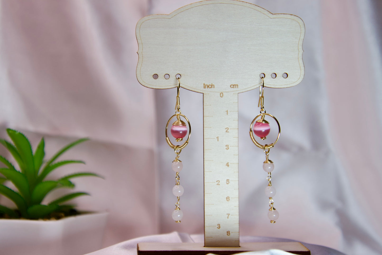 Rosewater Radiance Dangle Earrings