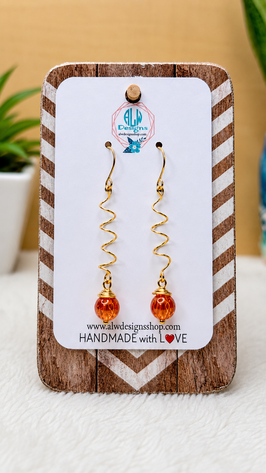 Tangerine Twist Drop Earrings