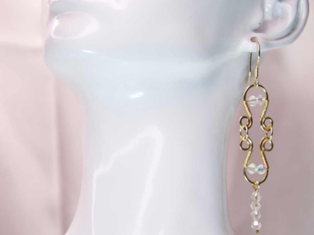 Crystal Frost Cascade Earrings