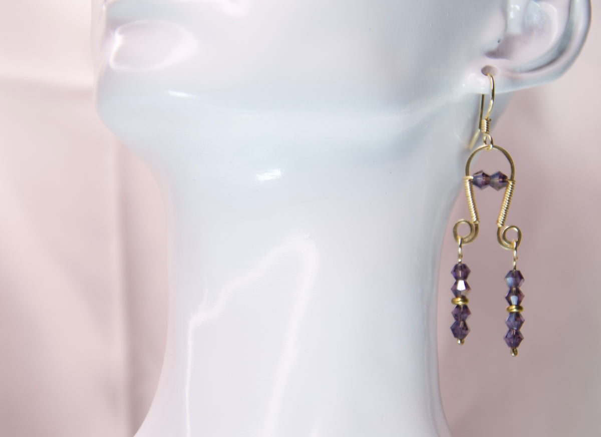 Amethyst Dusk Dangle Earrings