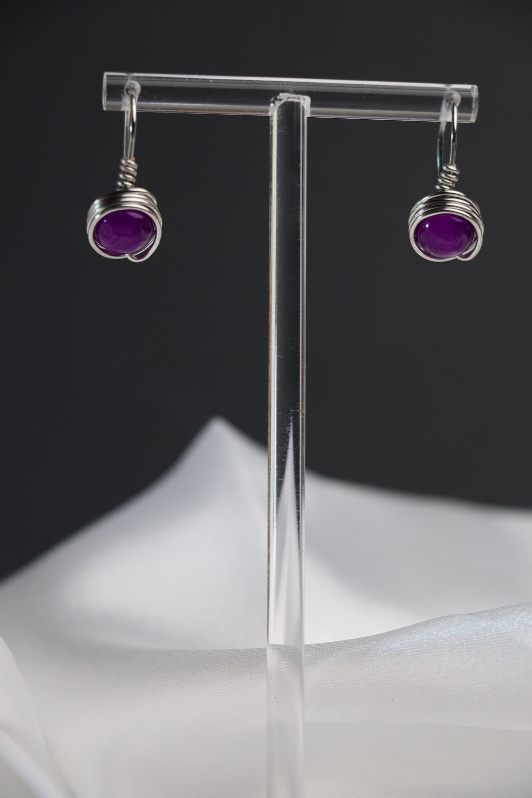 Royal Orchid Wrapped Earrings