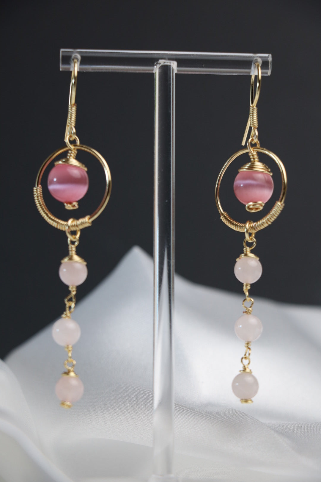 Rosewater Radiance Dangle Earrings