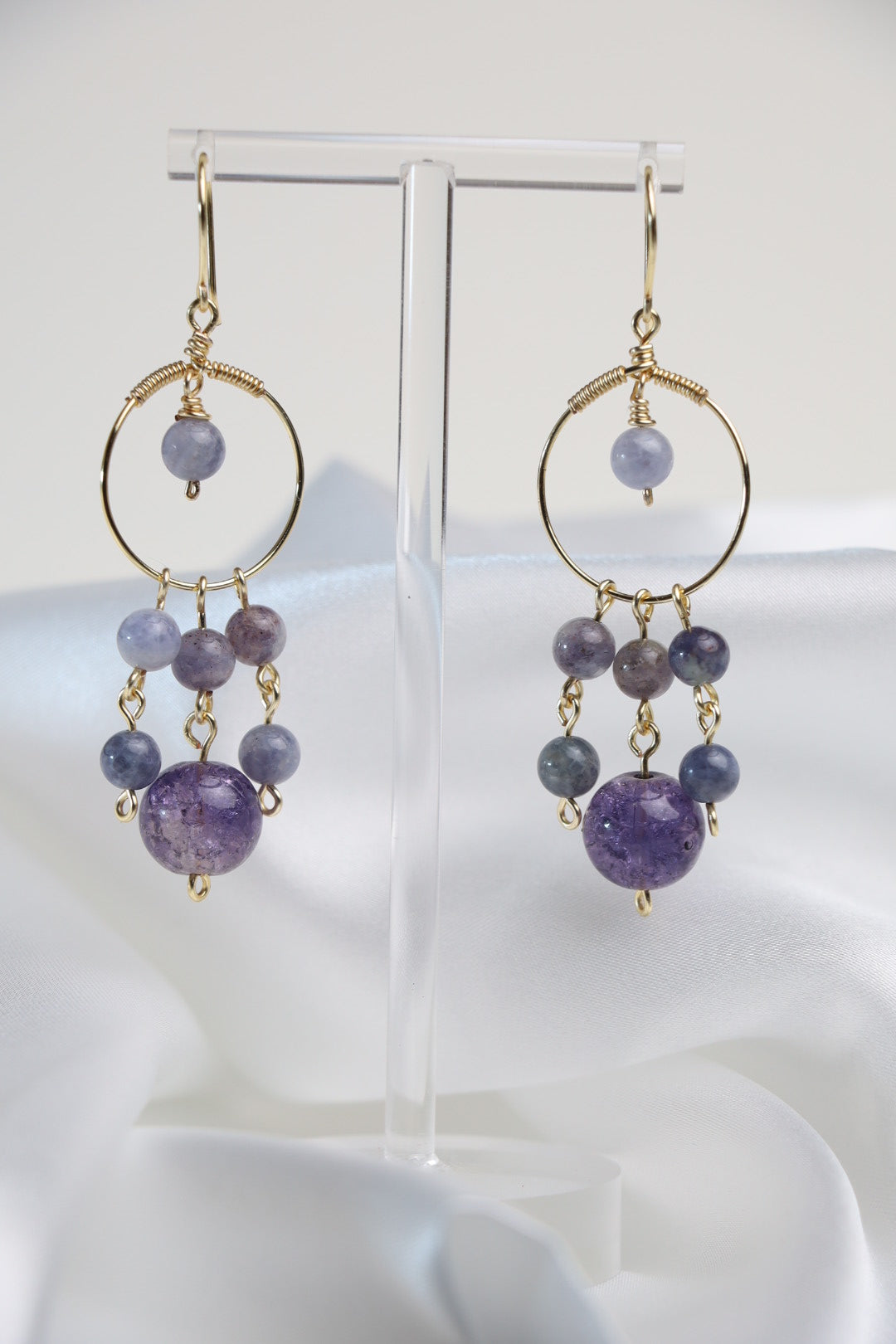 Lavender Moon Chandelier Earrings