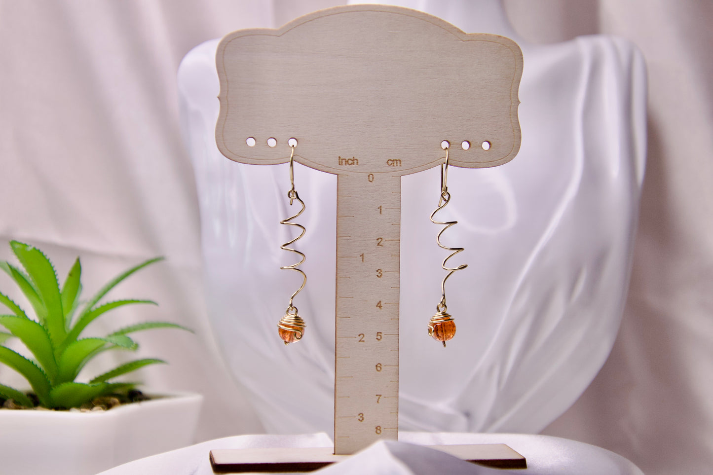 Tangerine Twist Drop Earrings