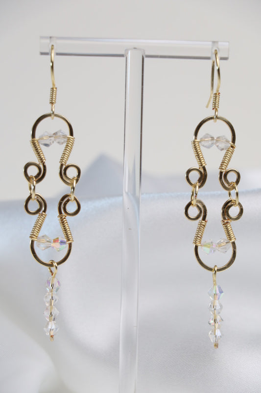 Crystal Frost Cascade Earrings