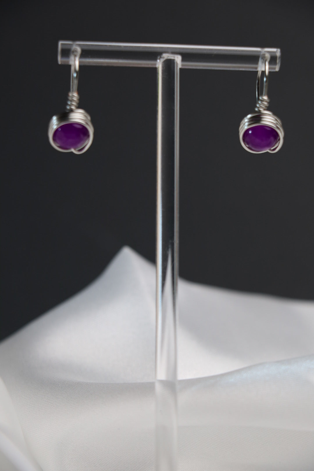 Royal Orchid Wrapped Earrings